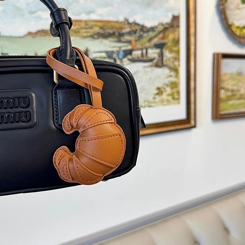 Handmade Leather Horn Bag Charm