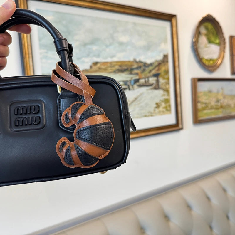 Handmade Leather Horn Bag Charm