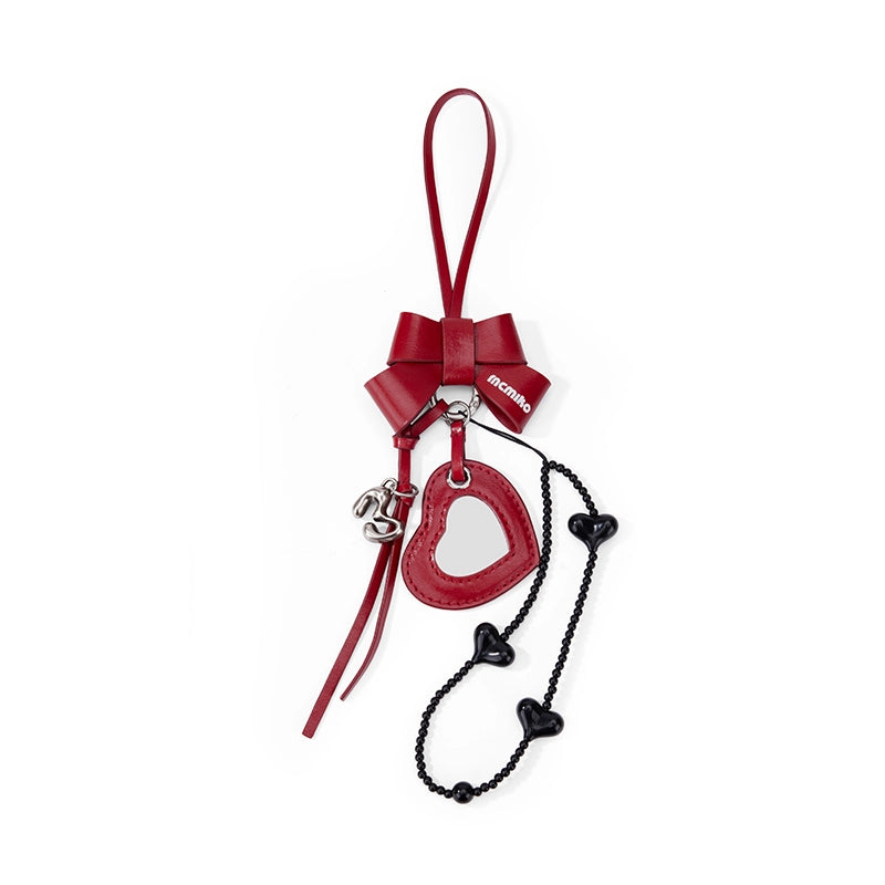 Heart Bow Bag Charm