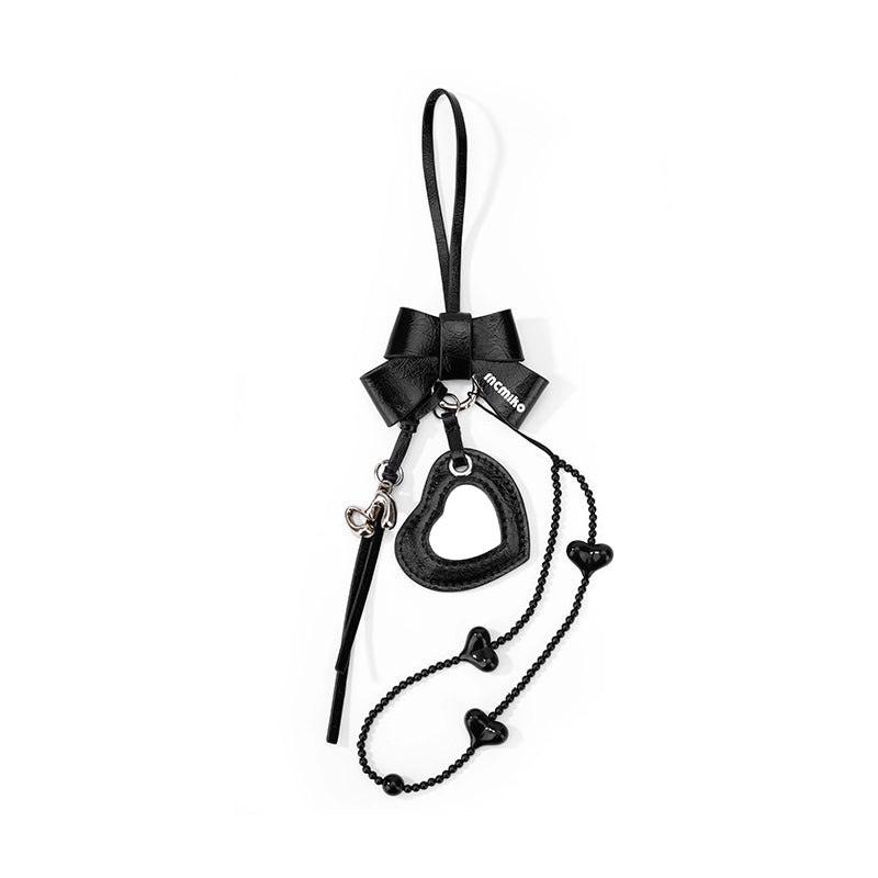 Heart Bow Bag Charm
