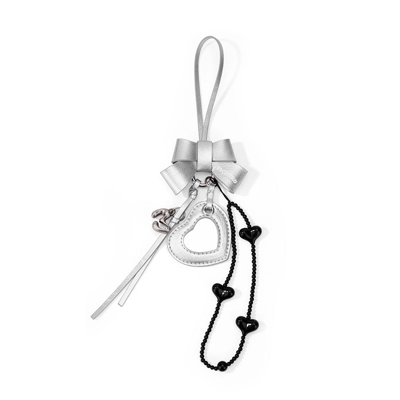 Heart Bow Bag Charm