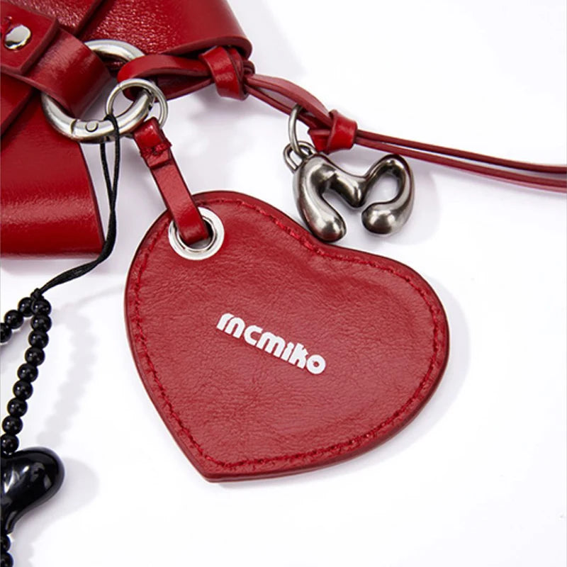 Heart Bow Bag Charm