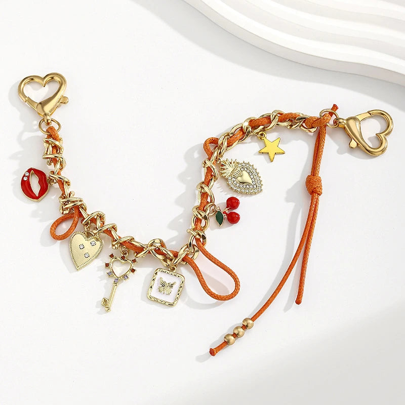 Heart Chain Bag Charm