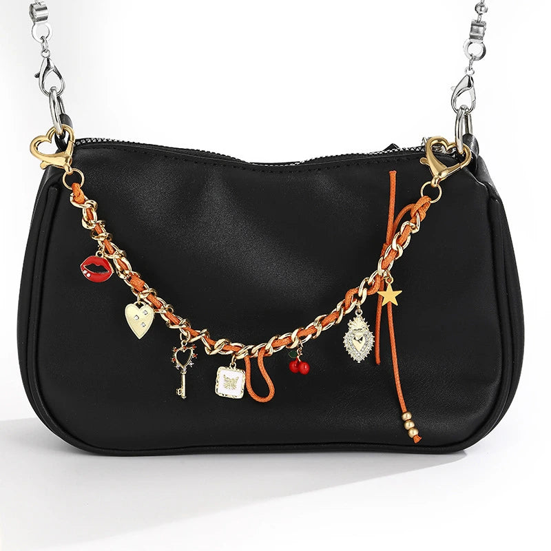 Heart Chain Bag Charm