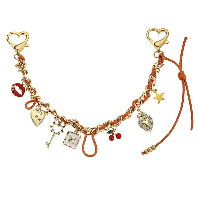 Heart Chain Bag Charm