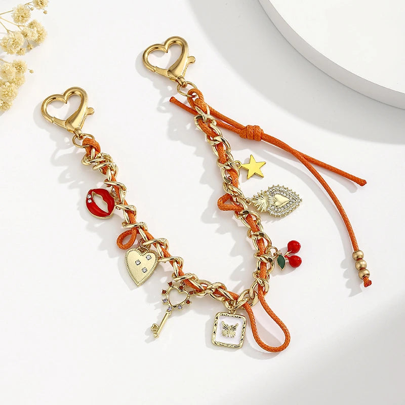 Heart Chain Bag Charm