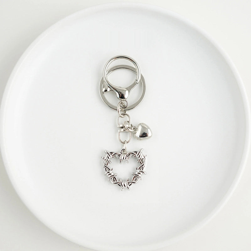 Heart Cross Keychain