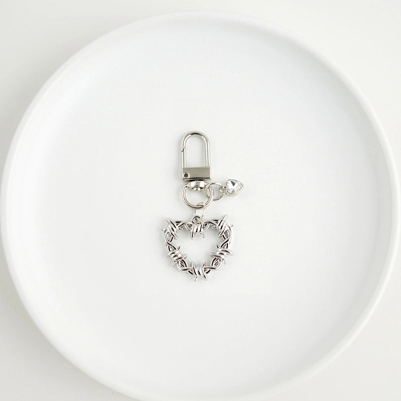Heart Cross Keychain