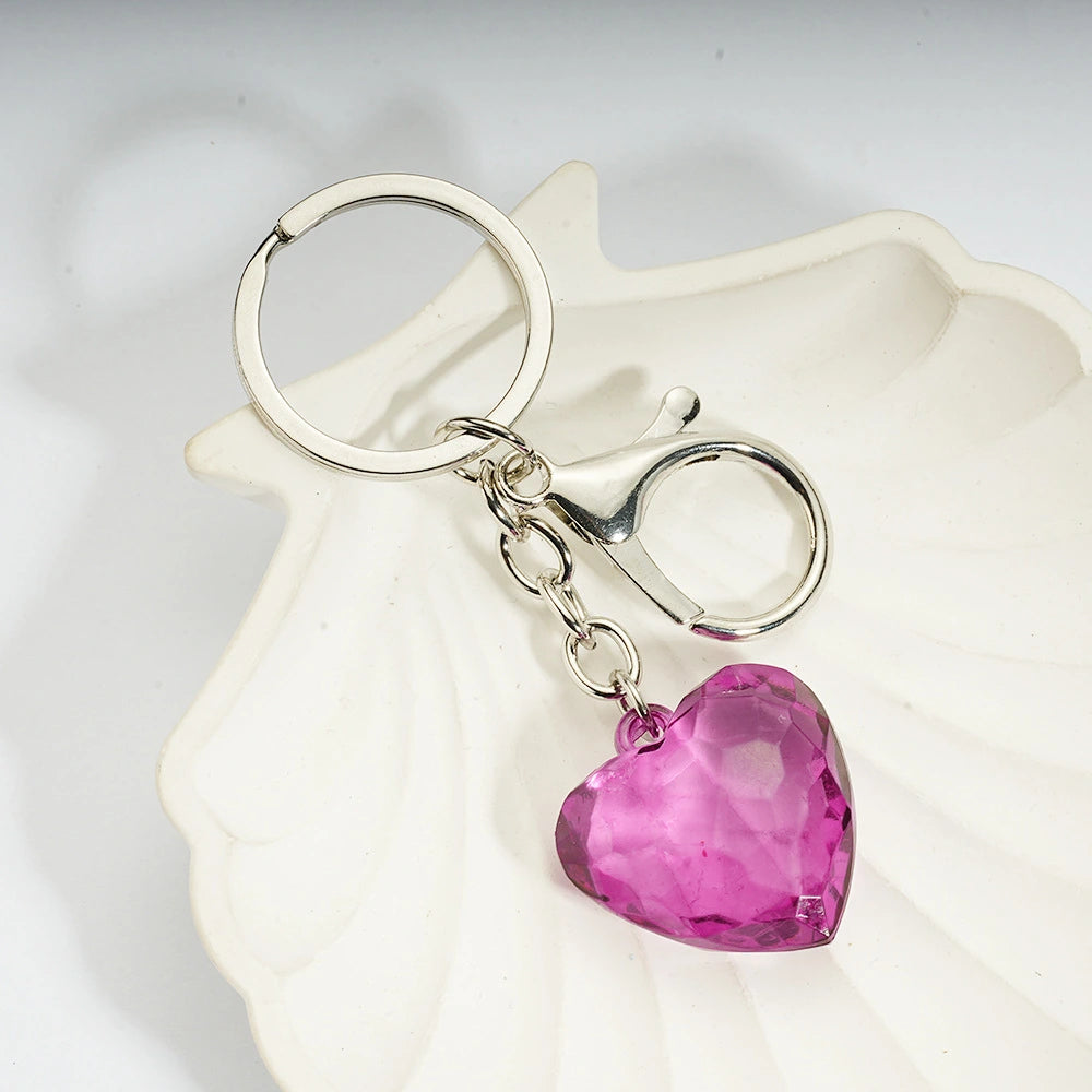 Heart Crystal Bag Charm