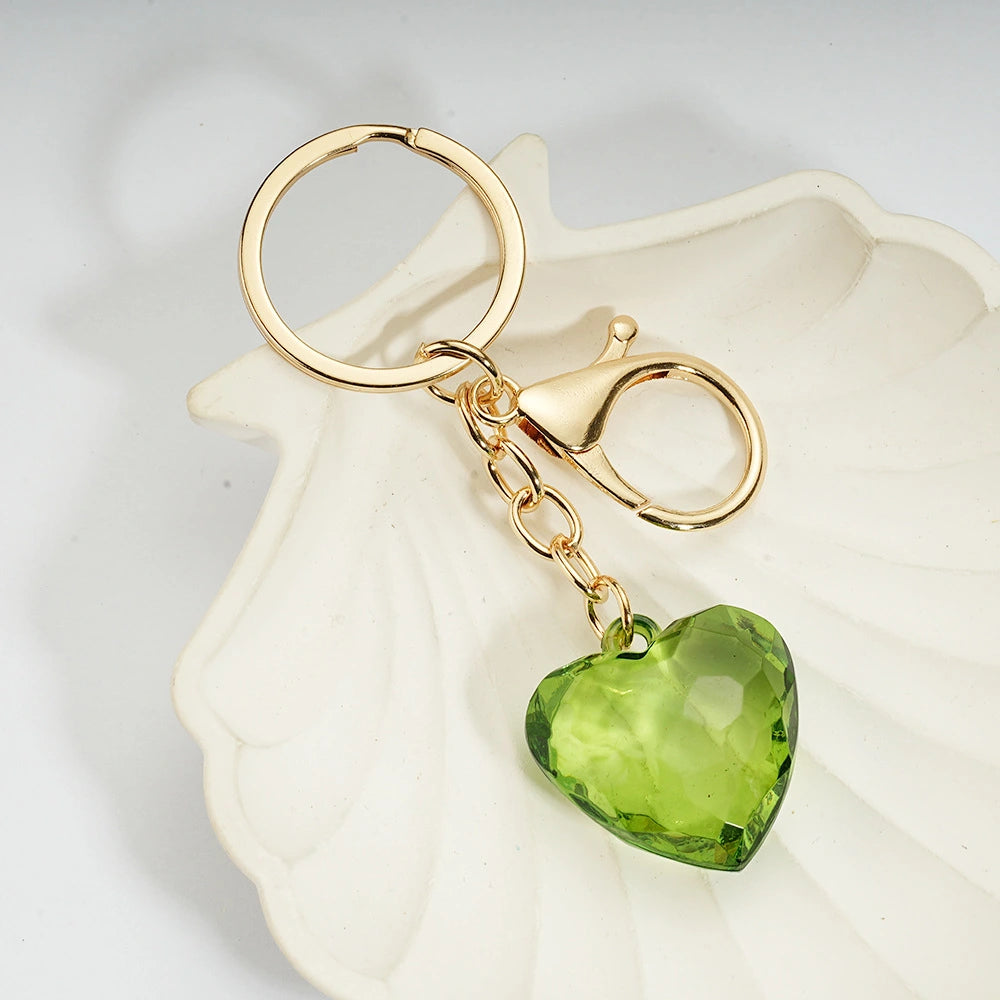 Heart Crystal Bag Charm