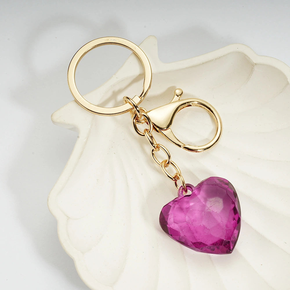 Heart Crystal Bag Charm
