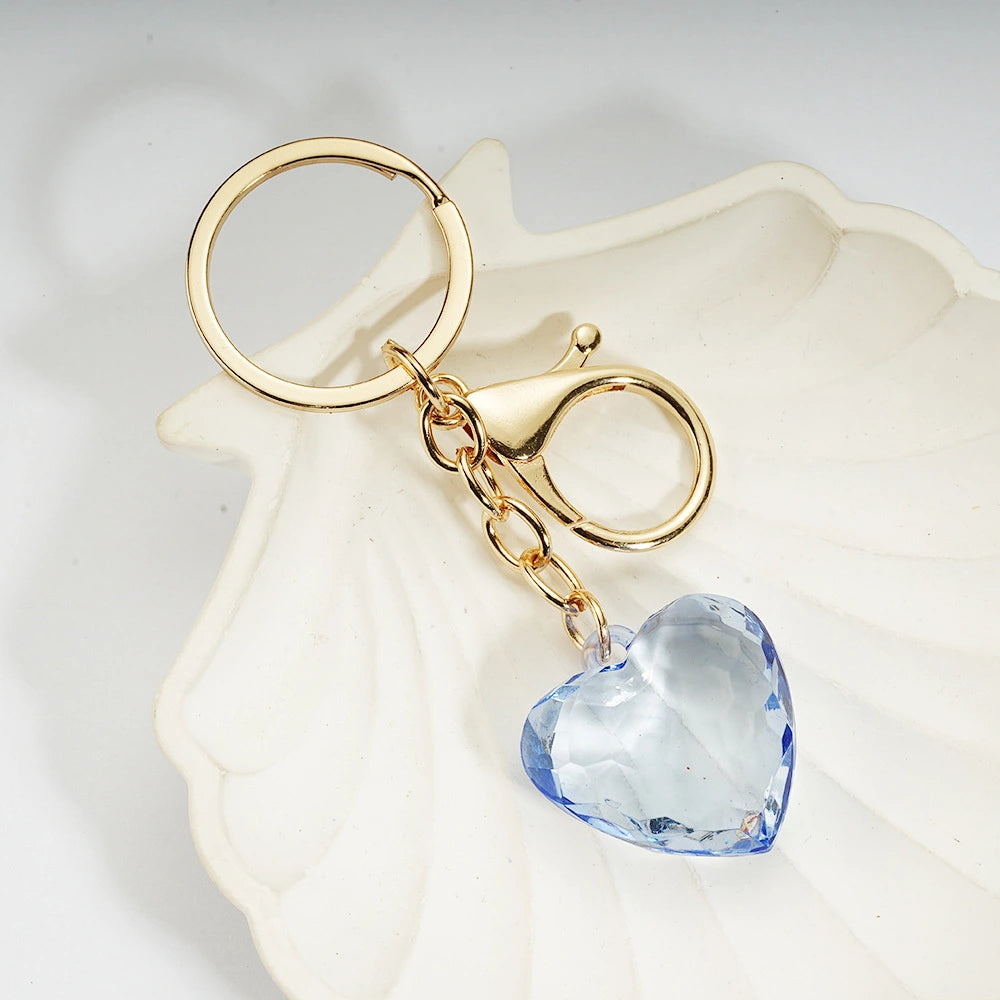 Heart Crystal Bag Charm