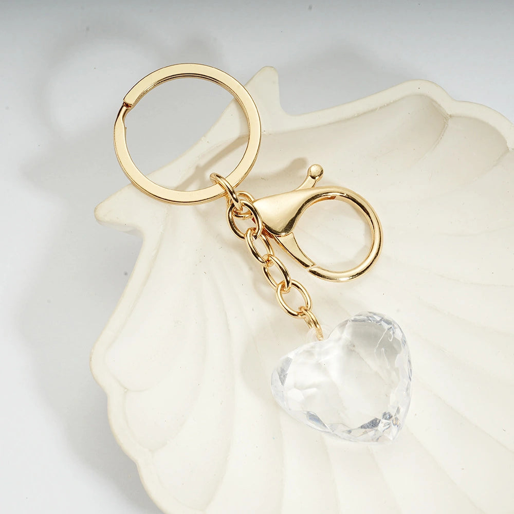 Heart Crystal Bag Charm
