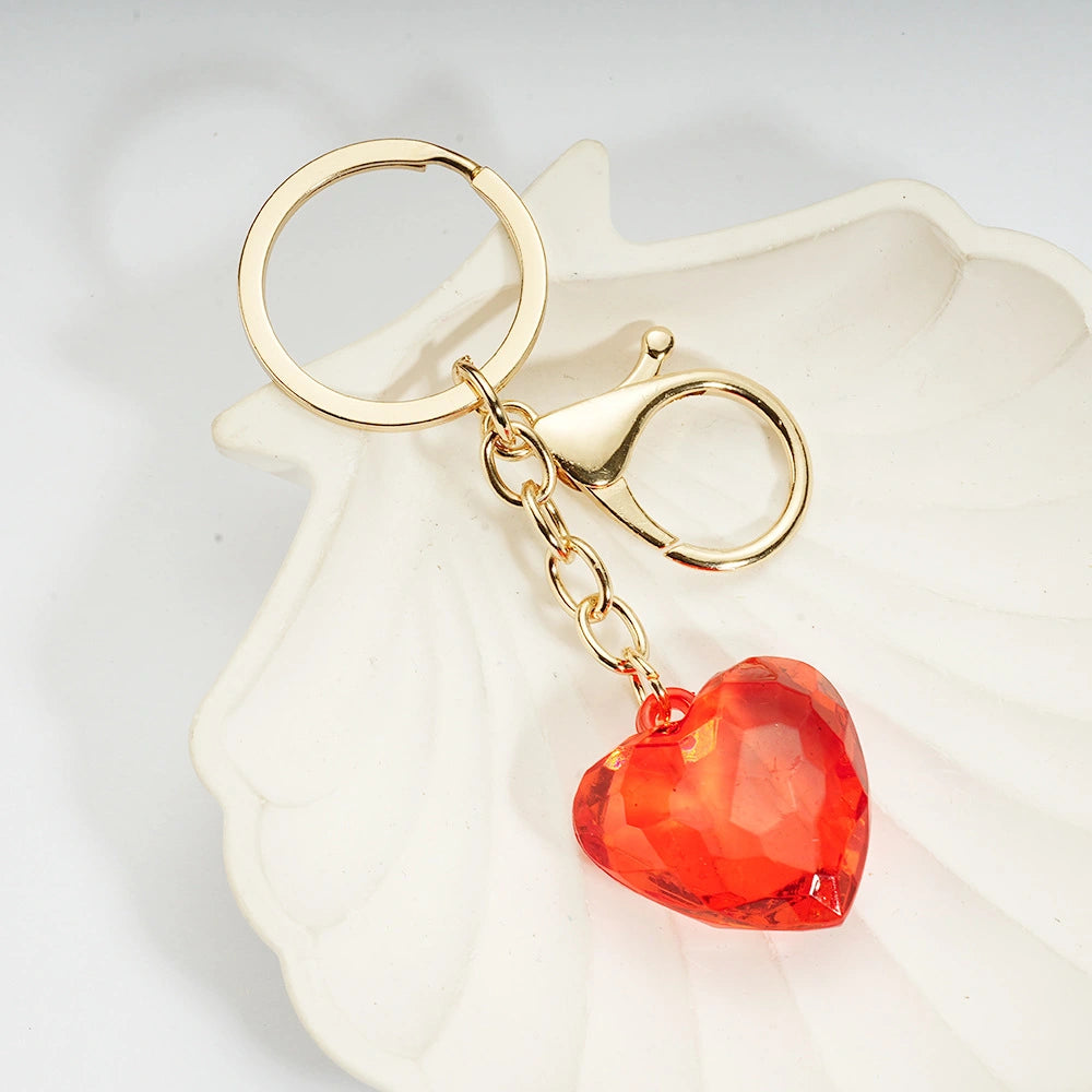 Heart Crystal Bag Charm