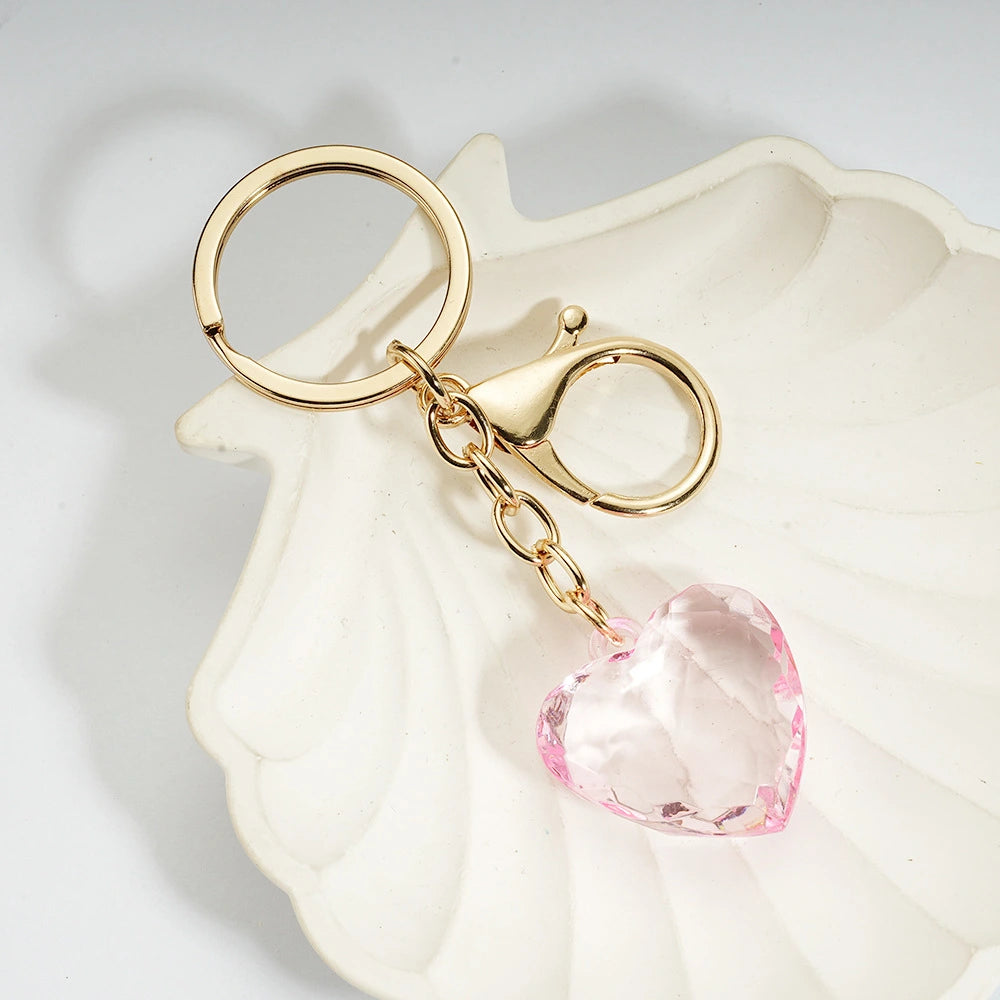 Heart Crystal Bag Charm
