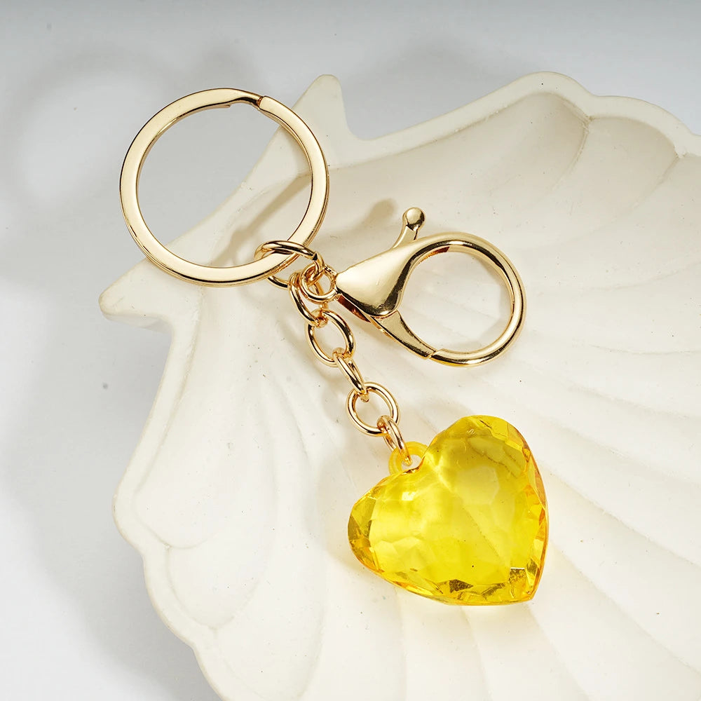 Heart Crystal Bag Charm
