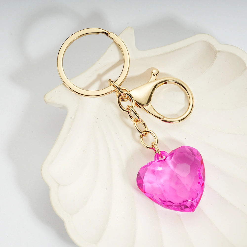 Heart Crystal Bag Charm