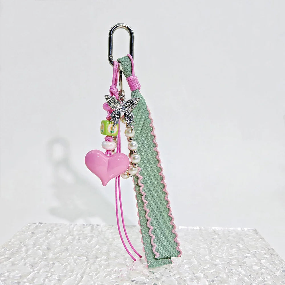 Heart Denim Bag Charm