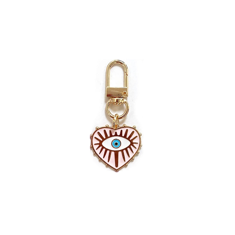 Heart Evil Eye Bag Charm