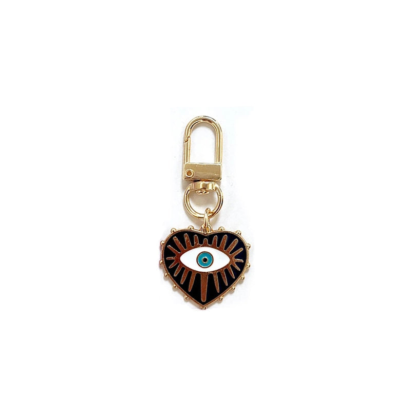 Heart Evil Eye Bag Charm