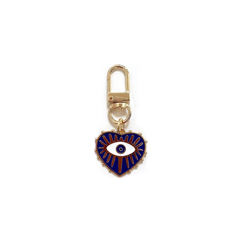 Heart Evil Eye Bag Charm