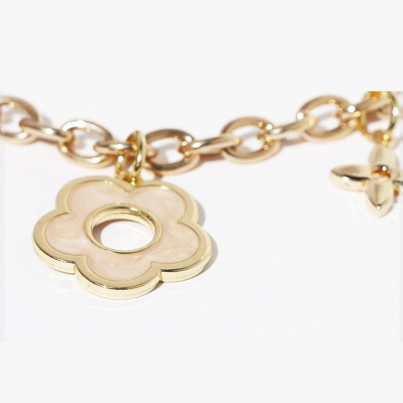 Heart Flower Pearl Bag Chain
