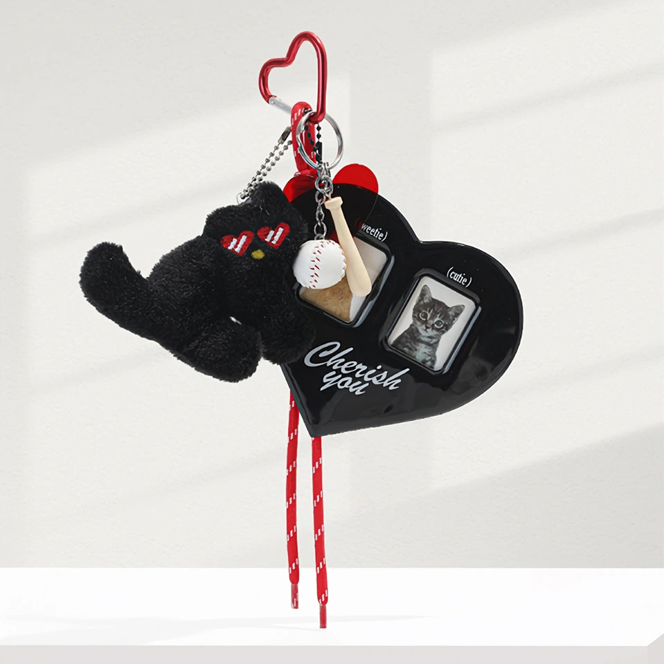 Heart Photo Card Bag Charm