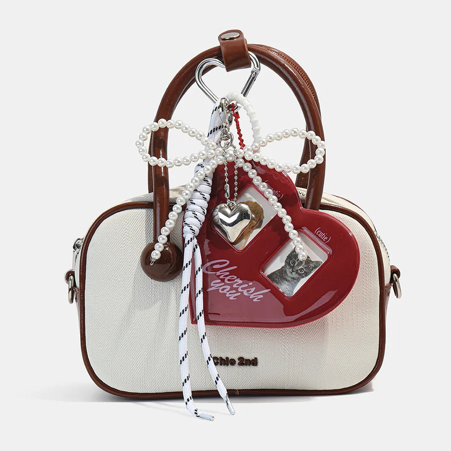 Heart Photo Card Bag Charm