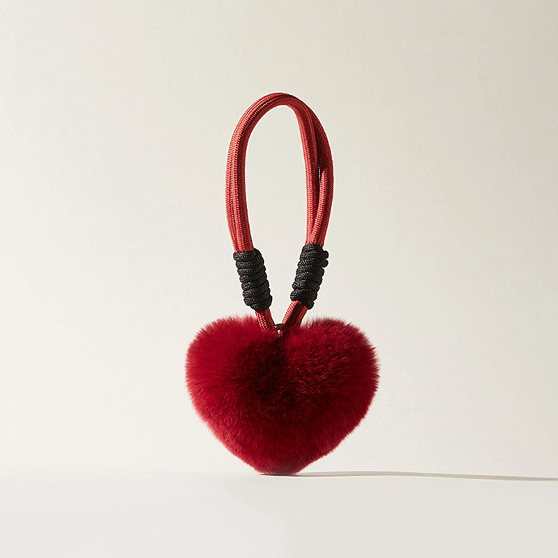 Heart Plush Bag Charm