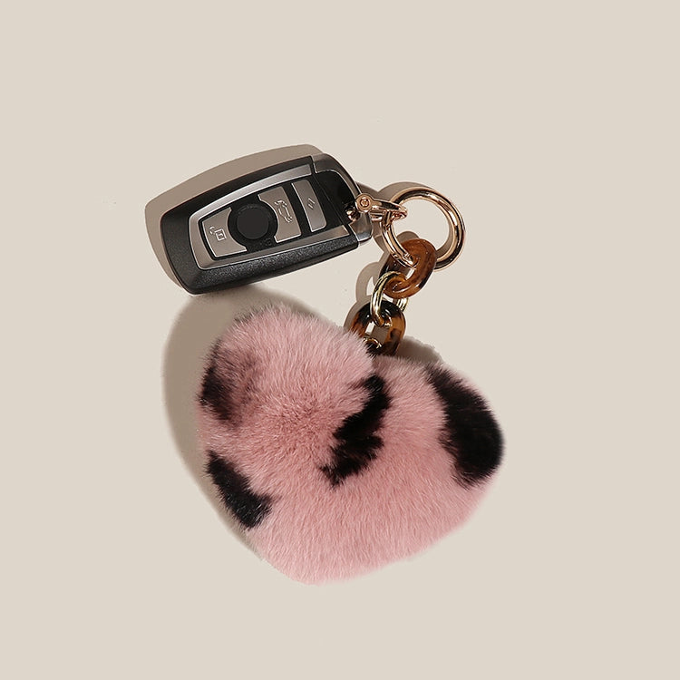 Heart Pom Pom Bag Charm
