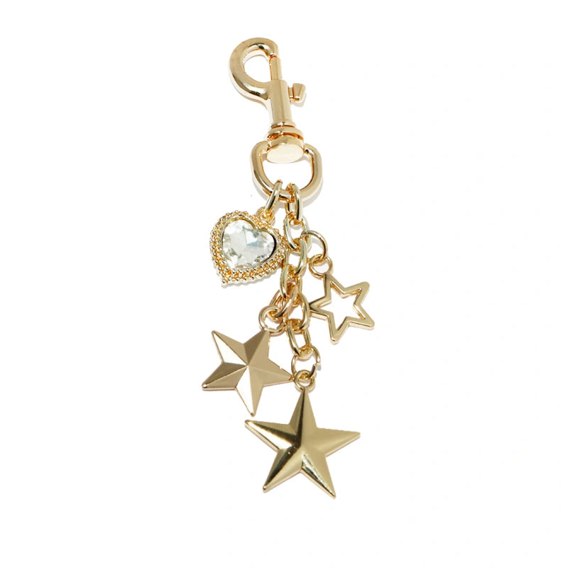 Heart Star Bag Charm