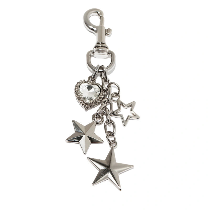 Heart Star Bag Charm