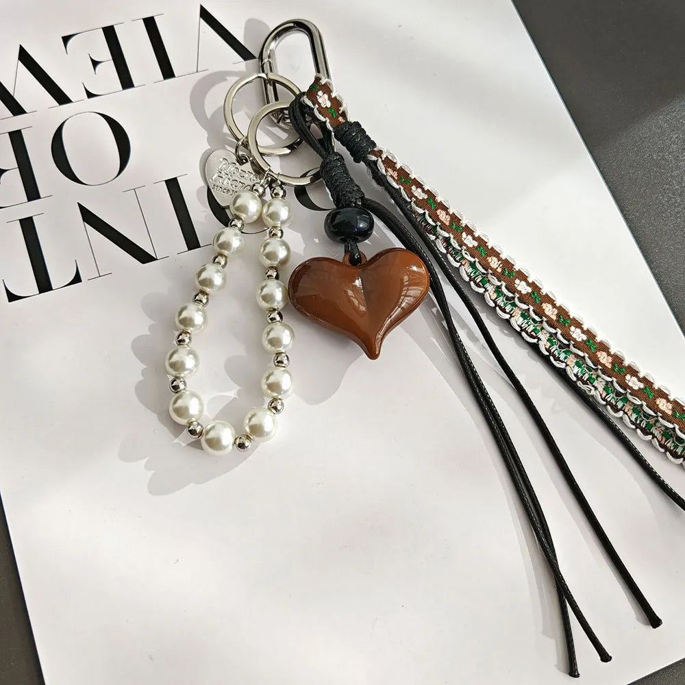 Heart Denim Bag Charm