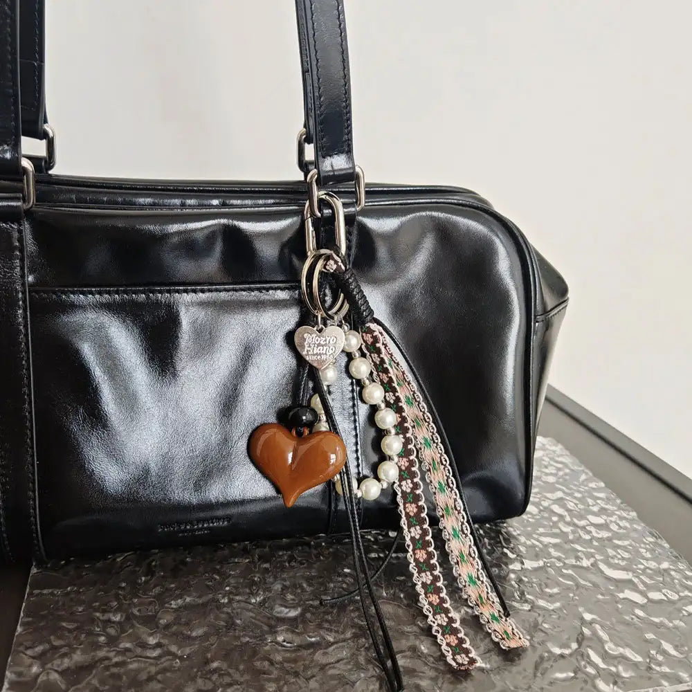 Heart Denim Bag Charm