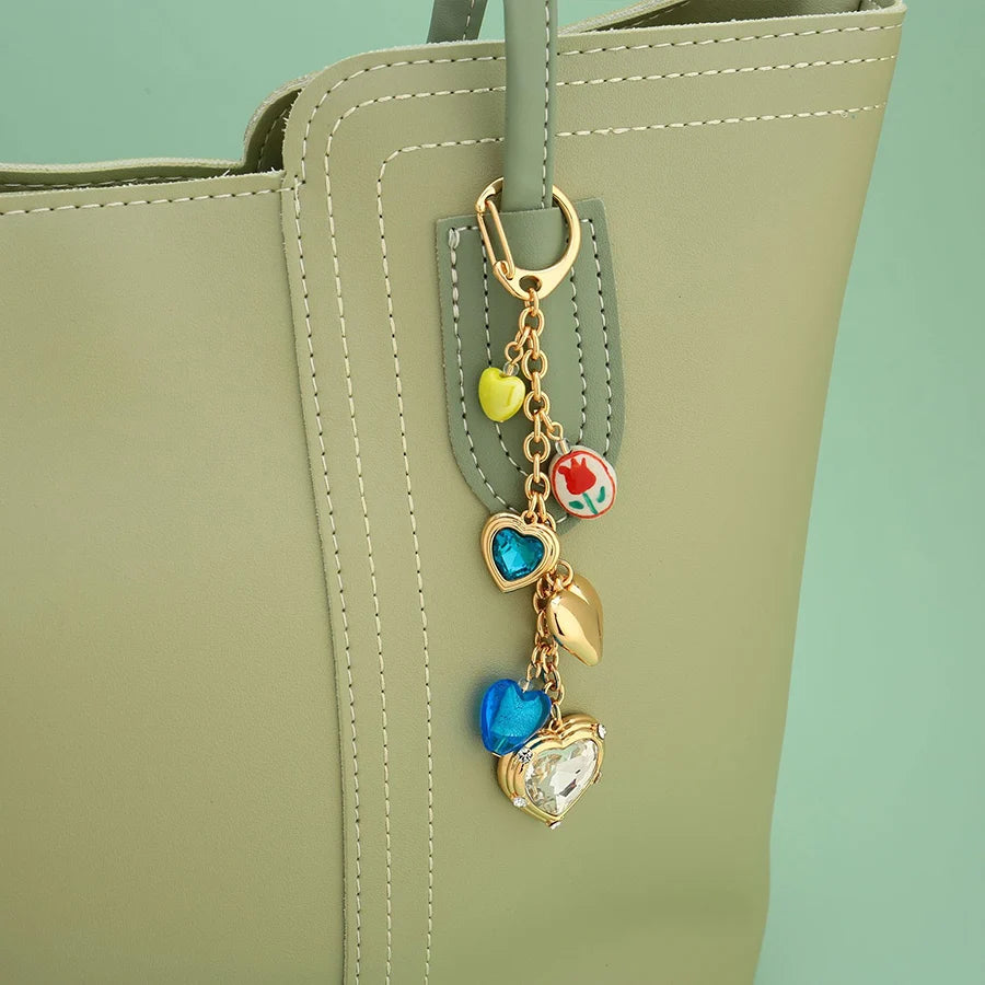 Heart keychain bag charm