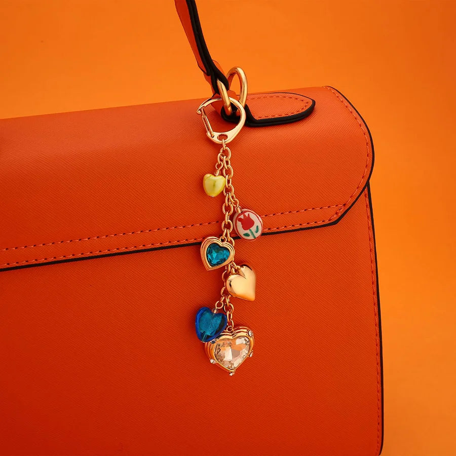 Heart keychain bag charm