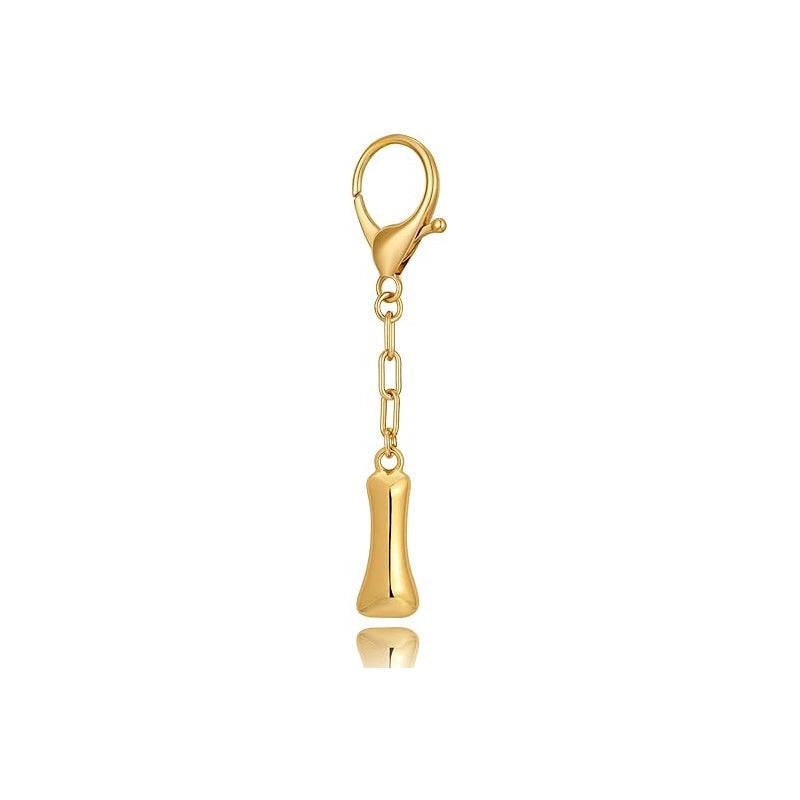Gold Letter Bag Charm