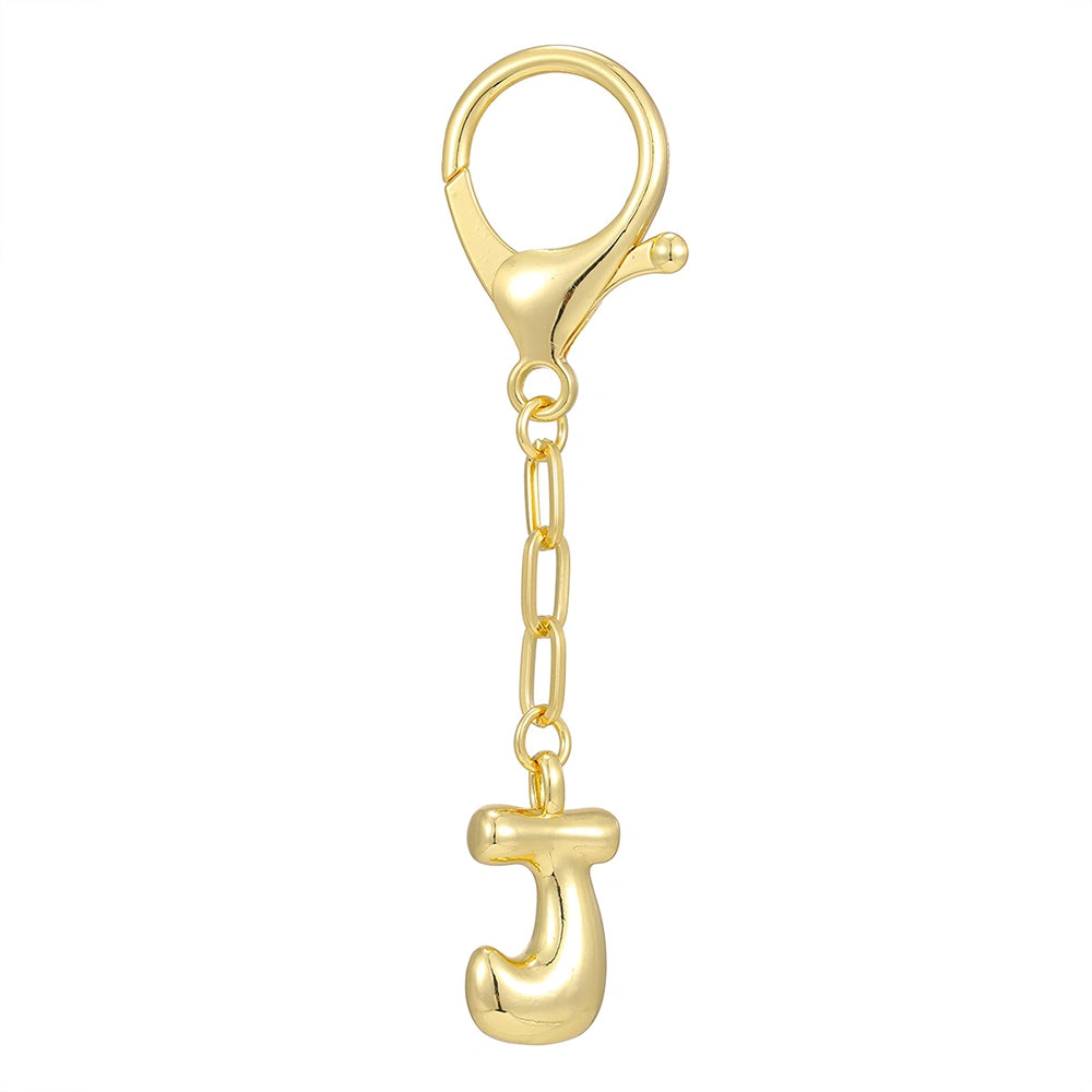 Gold Letter Bag Charm