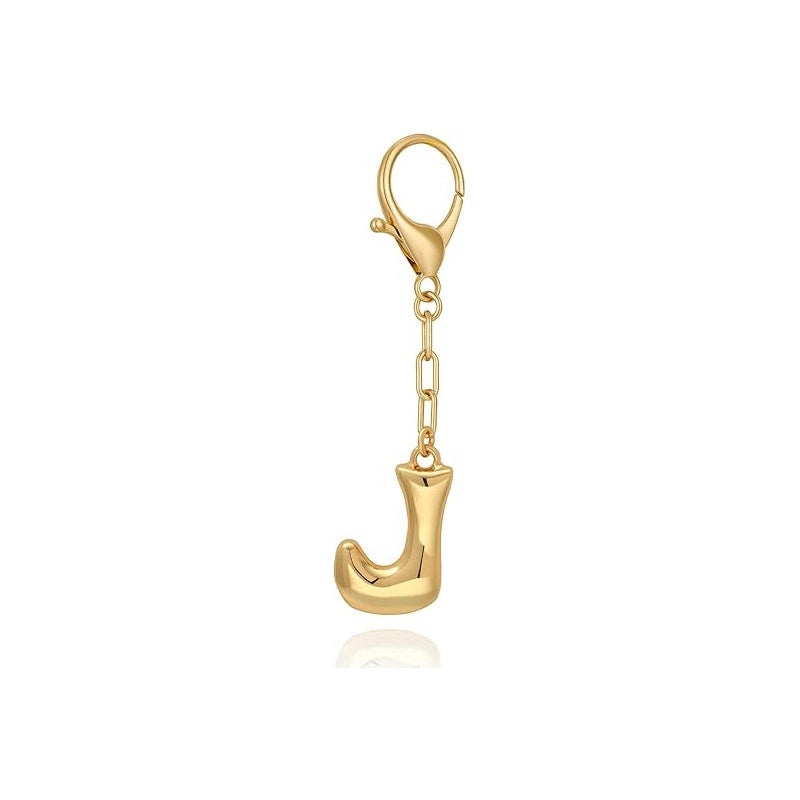 Gold Letter Bag Charm