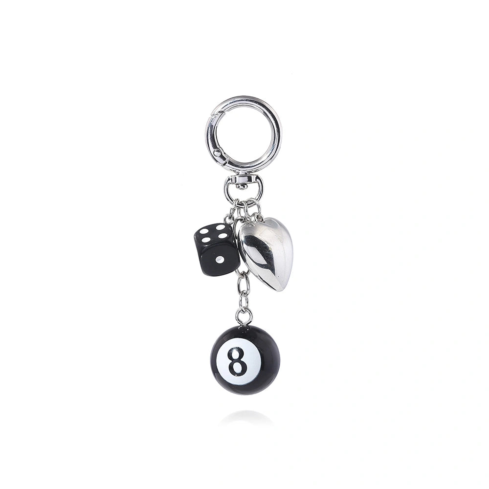 Dice and Billiard Ball Bag Charm