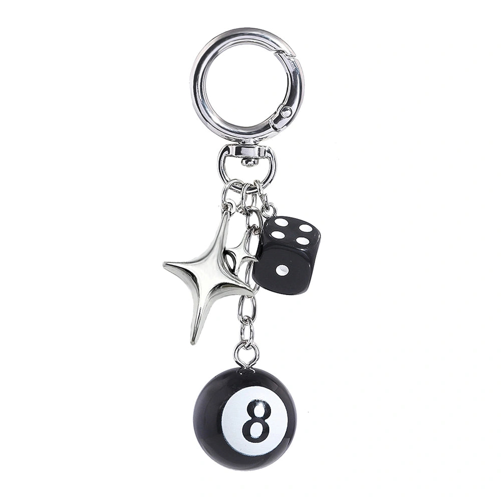 Dice and Billiard Ball Bag Charm