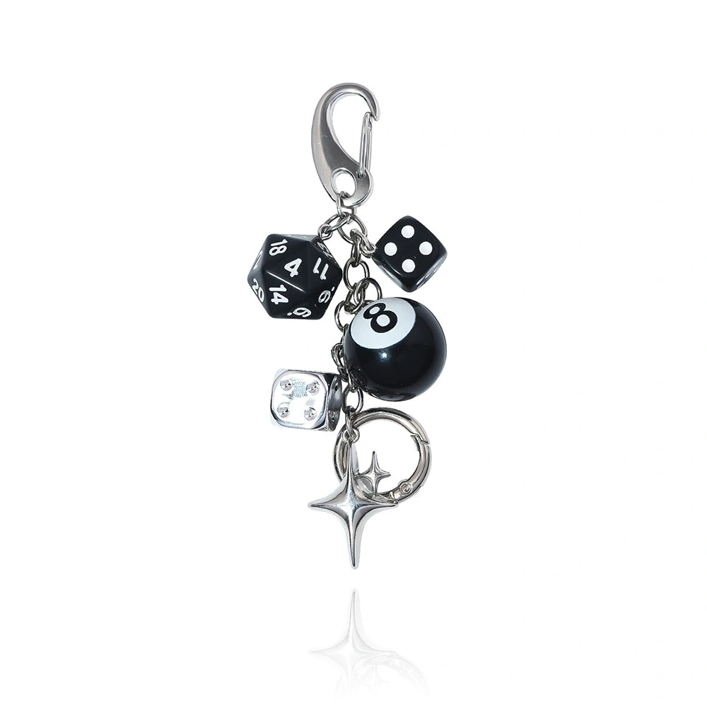 Dice and Billiard Ball Bag Charm
