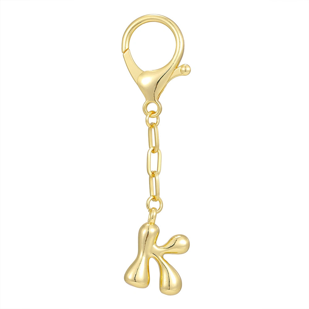 Gold Letter Bag Charm