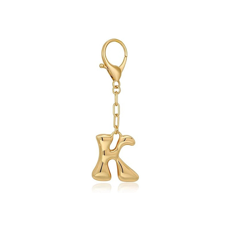 Gold Letter Bag Charm