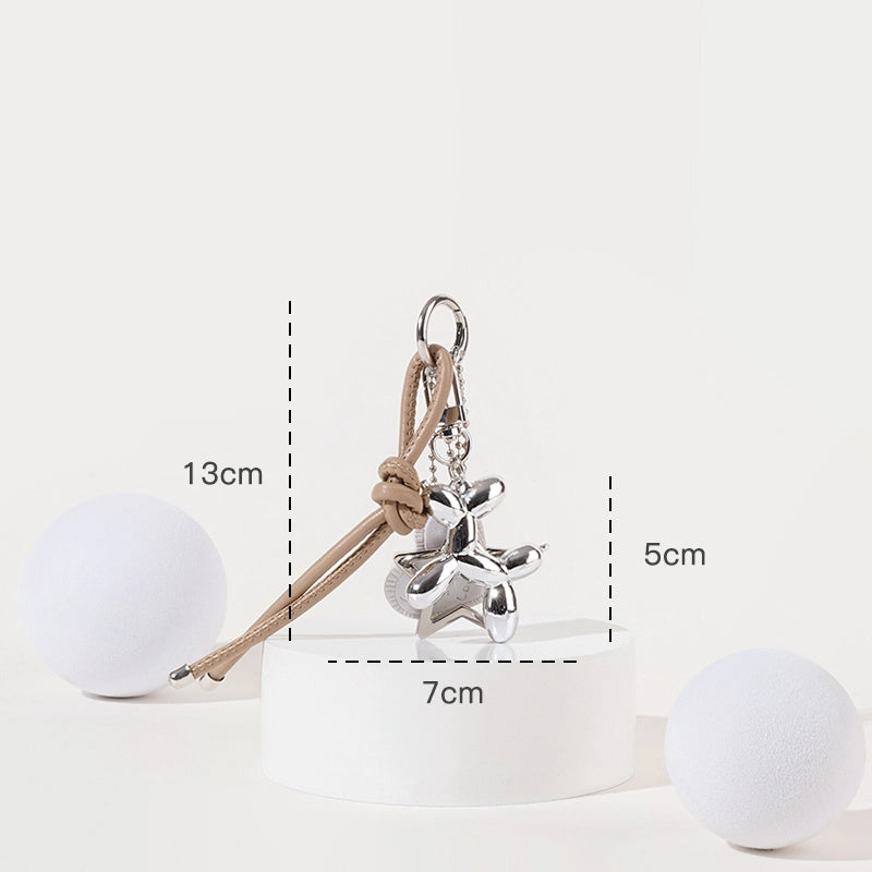 Knotted Heart Balloon Dog Bag Charm