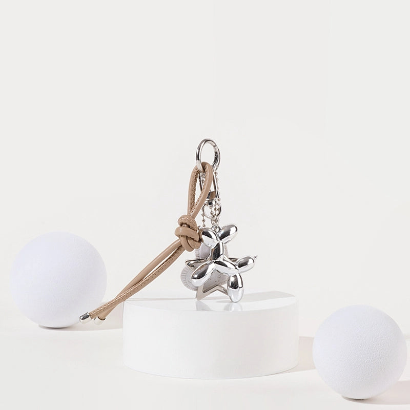 Knotted Heart Balloon Dog Bag Charm