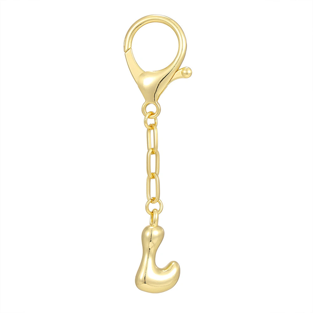 Gold Letter Bag Charm