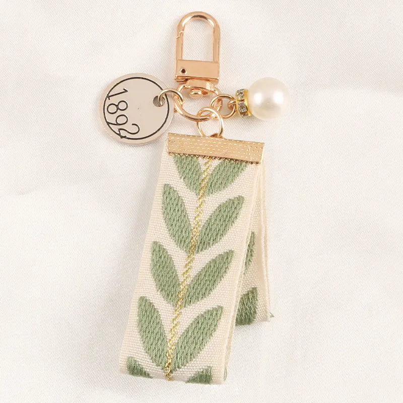 Leaf Ribbon Bag Charm