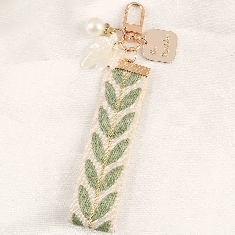 Leaf Ribbon Bag Charm