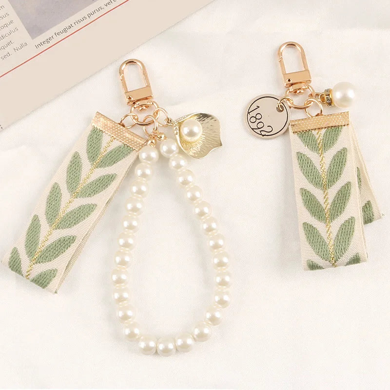 Leaf Ribbon Bag Charm